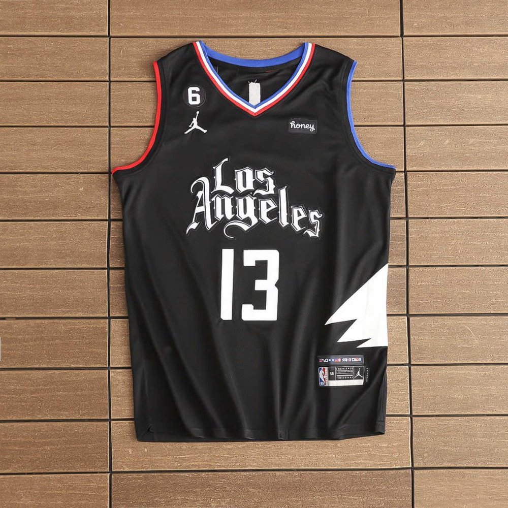 Nike Los Angeles Clippers #13 Black 2022-23 Season Jersey - Paul George